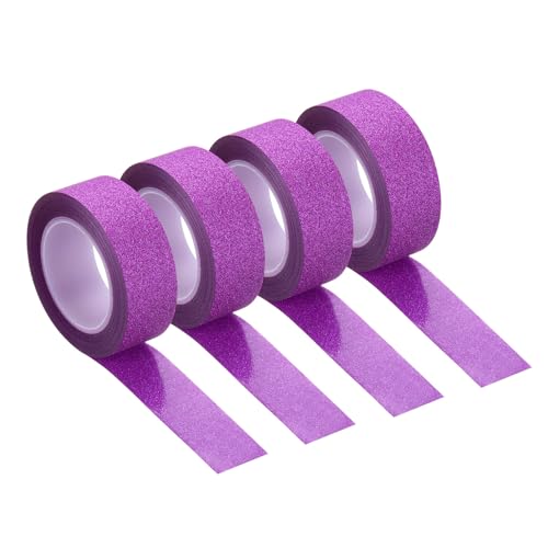 QUARKZMAN 4 Stück 0,6 Zoll x 11 Yards Glitzer Washi Tape Lila Bastelband Glitzer Klebeband Dekoratives Band Selbstklebend für Festivaldekoration Scrapbooking, Planer, DIY QUARKZMAN 4 Stück 0,6 Zoll x 11 Yards Glitzer Washi Tape Lila Bastelband Glitzer Klebeband Dekoratives Band Selbstklebend für Festivaldekoration Scrapbooking, Planer, DIY von QUARKZMAN