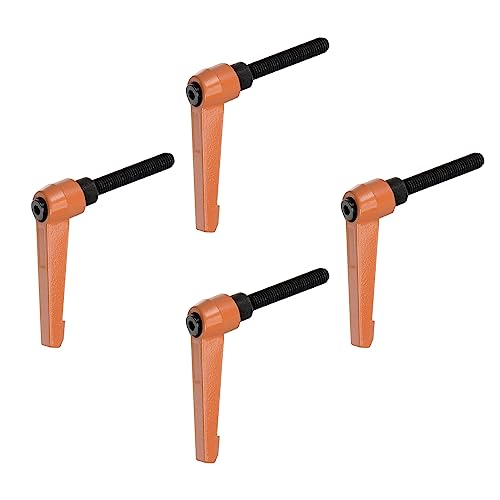 QUARKZMAN 4 Stück Klemmhebel Griff M8 x 40mm Außengewinde Schrauben Spritzbeschichter Kohlenstoffstahl Verstellbare Handgriffe Spannhebel Befestigung für Werkzeugmaschinen Geräte, Orange QUARKZMAN 4 Stück Klemmhebel Griff M8 x 40mm Außengewinde Schrauben Spritzbeschichter Kohlenstoffstahl Verstellbare Handgriffe Spannhebel Befestigung für Werkzeugmaschinen Geräte, Orange von QUARKZMAN