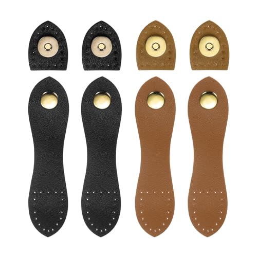 QUARKZMAN 4 Stück Leder Magnetische Druckknöpfe, Zum Annähen Knebelverschluss Schnalle, Druckknöpfe Tab Schnalle Verschlüsse Knöpfe Ersatz für Beutel Jacke DIY Handwerk Nähen, Schwarz, Braun QUARKZMAN 4 Stück Leder Magnetische Druckknöpfe, Zum Annähen Knebelverschluss Schnalle, Druckknöpfe Tab Schnalle Verschlüsse Knöpfe Ersatz für Beutel Jacke DIY Handwerk Nähen, Schwarz, Braun von QUARKZMAN