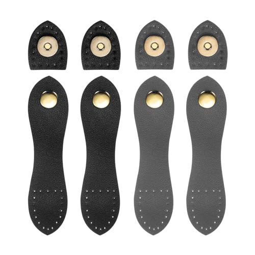 QUARKZMAN 4 Stück Leder Magnetische Druckknöpfe, Zum Annähen Knebelverschluss Schnalle, Druckknöpfe Tab Schnalle Verschlüsse Knöpfe Ersatz für Jacke DIY Handwerk Nähen, Schwarz, Dunkelgrau QUARKZMAN 4 Stück Leder Magnetische Druckknöpfe, Zum Annähen Knebelverschluss Schnalle, Druckknöpfe Tab Schnalle Verschlüsse Knöpfe Ersatz für Jacke DIY Handwerk Nähen, Schwarz, Dunkelgrau von QUARKZMAN
