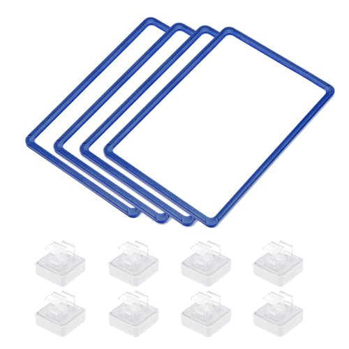 QUARKZMAN 4 Stück Magnetischer Etikettenhalter, 12 x 9 Zoll A4 Regalkennzeichnungskarte Schildrahmen mit Magnetbasis Lagerregal-Einsätze Kunststoffschutz Metallregal, Blau QUARKZMAN 4 Stück Magnetischer Etikettenhalter, 12 x 9 Zoll A4 Regalkennzeichnungskarte Schildrahmen mit Magnetbasis Lagerregal-Einsätze Kunststoffschutz Metallregal, Blau von QUARKZMAN