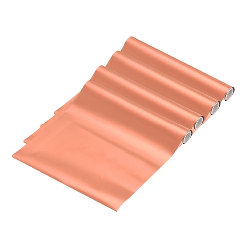 QUARKZMAN 4 Stück Toner Reaktive Folie, Metallische Transfer Heißfolienrolle 15cm x 300cm Deco Folie Transferblätter Papier für Heißfolienstift Scrapbooking Wärmeübertragung , Kupfer QUARKZMAN 4 Stück Toner Reaktive Folie, Metallische Transfer Heißfolienrolle 15cm x 300cm Deco Folie Transferblätter Papier für Heißfolienstift Scrapbooking Wärmeübertragung , Kupfer von QUARKZMAN