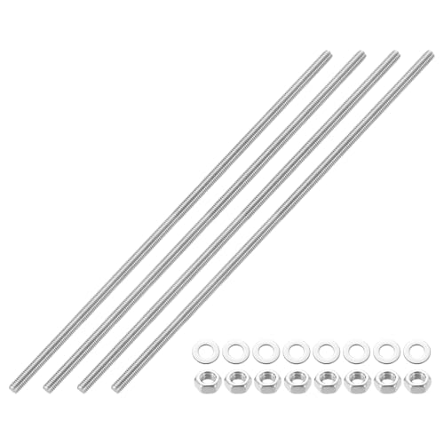 QUARKZMAN 4 Stück Vollgewinde-Stange, M6 x 250mm 201 Edelstahl Rechtsgewinde-Stangen mit Muttern und Unterlegscheiben Vollgewinde-Stangenstange für Klemmen, Hänger und U-Bolzen QUARKZMAN 4 Stück Vollgewinde-Stange, M6 x 250mm 201 Edelstahl Rechtsgewinde-Stangen mit Muttern und Unterlegscheiben Vollgewinde-Stangenstange für Klemmen, Hänger und U-Bolzen von QUARKZMAN