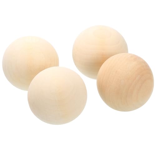 QUARKZMAN 4 Stück runde Holzkugeln 60mm Durchmesser Unvollendete Massivholzperlen, kleine natürliche Bastelkugeln für DIY-Bastelprojekte Kunstornamente QUARKZMAN 4 Stück runde Holzkugeln 60mm Durchmesser Unvollendete Massivholzperlen, kleine natürliche Bastelkugeln für DIY-Bastelprojekte Kunstornamente von QUARKZMAN