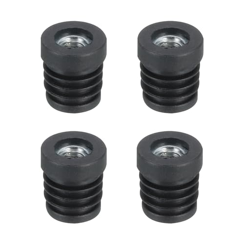 QUARKZMAN 4 Stück schwarz Einsätze für Rundrohre mit M8 Gewinde, für 19mm/0,75" Rohraußendurchmesser, Gewindebuchsen Kunststoff, für Rollen-Einsatz, Stuhl-Endkappen, Möbelbein-Stopfen QUARKZMAN 4 Stück schwarz Einsätze für Rundrohre mit M8 Gewinde, für 19mm/0,75" Rohraußendurchmesser, Gewindebuchsen Kunststoff, für Rollen-Einsatz, Stuhl-Endkappen, Möbelbein-Stopfen von QUARKZMAN