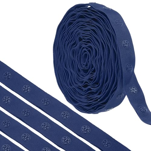 QUARKZMAN 4 Yard Snap Button Tape zum Nähen, Baumwoll-Snap-Button-Borte Schnellverschluss-Schnallenband für Kleidung Stoff DIY Handwerk, Dunkelgrün von QUARKZMAN
