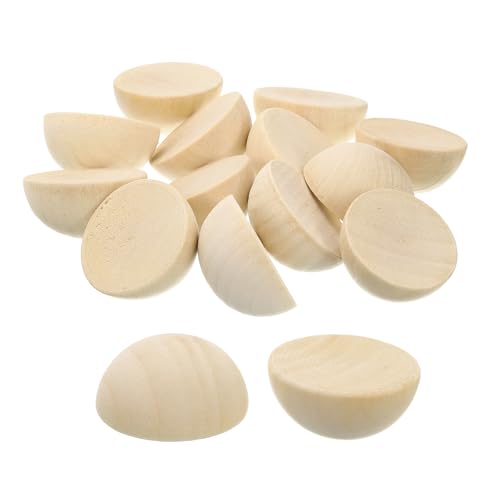 QUARKZMAN 40 Stück halbe Holzperlen, 35 mm unfertige Halbkugelkugeln runde natürliche Holzperlen für DIY-Basteln, Festivaldekorationen QUARKZMAN 40 Stück halbe Holzperlen, 35 mm unfertige Halbkugelkugeln runde natürliche Holzperlen für DIY-Basteln, Festivaldekorationen von QUARKZMAN
