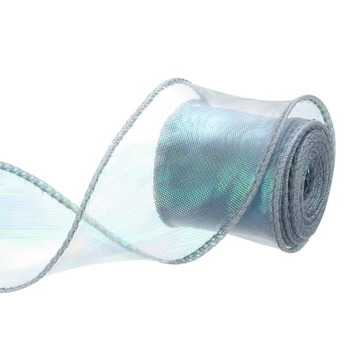 QUARKZMAN Schleifenband schimmernd durchscheinend 40 mm x 3 m schillerndes Organzaband glitzernde Chiffon-Bänder Chamäleon Regenbogenfarbe für Dekoration Geschenkverpackungen, Grün QUARKZMAN Schleifenband schimmernd durchscheinend 40 mm x 3 m schillerndes Organzaband glitzernde Chiffon-Bänder Chamäleon Regenbogenfarbe für Dekoration Geschenkverpackungen, Grün von QUARKZMAN