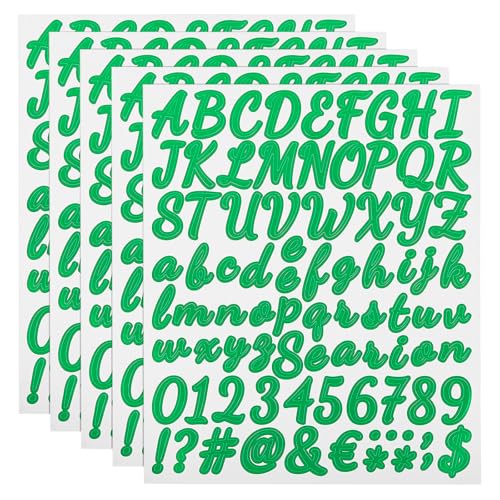 QUARKZMAN 420 Stück 5 Blätter Buchstaben aufkleber, Selbstklebende Nummern Klebebuchstaben Vinyl Wasserdichte für Schriftzug aufkleber Wunschtext Adressnummer DIY Scrapbooking,Dunkelgrün QUARKZMAN 420 Stück 5 Blätter Buchstaben aufkleber, Selbstklebende Nummern Klebebuchstaben Vinyl Wasserdichte für Schriftzug aufkleber Wunschtext Adressnummer DIY Scrapbooking,Dunkelgrün von QUARKZMAN