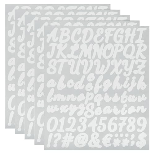 QUARKZMAN 420 Stück 5 Blätter Buchstaben aufkleber, Selbstklebende Nummern Klebebuchstaben Vinyl Wasserdichte für Schriftzug aufkleber Wunschtext Adressnummer DIY Scrapbooking,Weiß QUARKZMAN 420 Stück 5 Blätter Buchstaben aufkleber, Selbstklebende Nummern Klebebuchstaben Vinyl Wasserdichte für Schriftzug aufkleber Wunschtext Adressnummer DIY Scrapbooking,Weiß von QUARKZMAN
