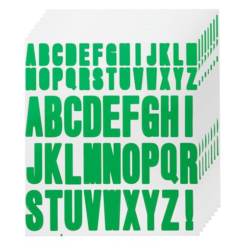 QUARKZMAN 440 Stück 8 Blätter Buchstaben Aufkleber Vinyl Wasserdicht Selbstklebend Alphabet Aufkleber Buchstaben für Innen-/Außenbereich Aufkleber Dekoration Grün QUARKZMAN 440 Stück 8 Blätter Buchstaben Aufkleber Vinyl Wasserdicht Selbstklebend Alphabet Aufkleber Buchstaben für Innen-/Außenbereich Aufkleber Dekoration Grün von QUARKZMAN