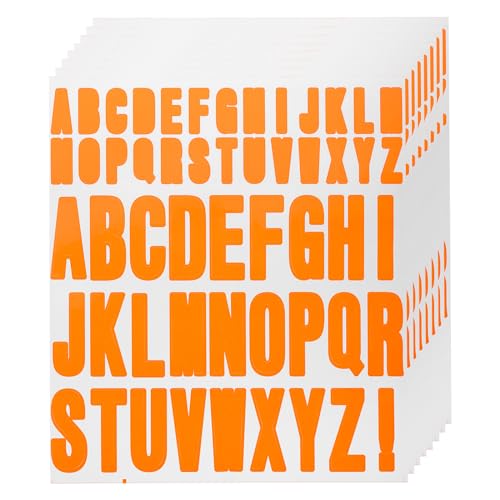 QUARKZMAN 440 Stück 8 Blätter Buchstaben Aufkleber Vinyl Wasserdicht Selbstklebend Alphabet Aufkleber Buchstaben für Innen-/Außenbereich Aufkleber Dekoration Orange QUARKZMAN 440 Stück 8 Blätter Buchstaben Aufkleber Vinyl Wasserdicht Selbstklebend Alphabet Aufkleber Buchstaben für Innen-/Außenbereich Aufkleber Dekoration Orange von QUARKZMAN