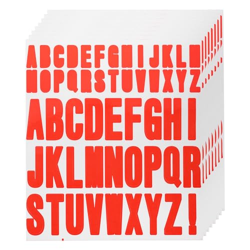 QUARKZMAN 440 Stück 8 Blätter Buchstaben Aufkleber Vinyl Wasserdicht Selbstklebend Alphabet Aufkleber Buchstaben für Innen-/Außenbereich Aufkleber Dekoration Rot QUARKZMAN 440 Stück 8 Blätter Buchstaben Aufkleber Vinyl Wasserdicht Selbstklebend Alphabet Aufkleber Buchstaben für Innen-/Außenbereich Aufkleber Dekoration Rot von QUARKZMAN