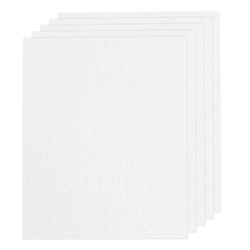 QUARKZMAN 5 Blatt 3D Nagelsticker mit Englischen Buchstaben A-Z, Selbstklebende Nail Art Sticker, Nagel Aufkleber, Nageldesign Zubehör, Handyhüllen DIY Dekorationen (Weiß, 130 Stück) von QUARKZMAN