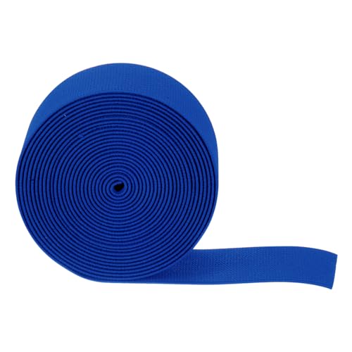 QUARKZMAN 5 Stück Gummiband 50mm Breite Gummibänder Nähen 5 Meter Lang, Hosengummi Elastisches Band Flachgestricktes Rubber Gummilitze für DIY-Projekte Kunsthandwerk Stoffe, Tiefblau von QUARKZMAN
