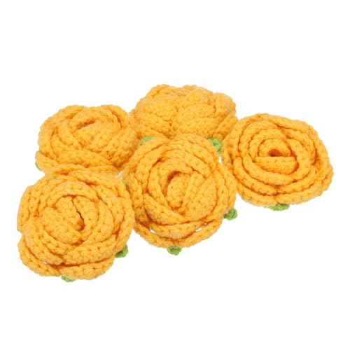 QUARKZMAN 5 Stück Blumen Aufnäher, Häkelblumenblüten Handgemachte Häkelblumen Applikationen Verzierungen für DIY Haar Kleid Hochzeit Party Handwerk, Gelb QUARKZMAN 5 Stück Blumen Aufnäher, Häkelblumenblüten Handgemachte Häkelblumen Applikationen Verzierungen für DIY Haar Kleid Hochzeit Party Handwerk, Gelb von QUARKZMAN