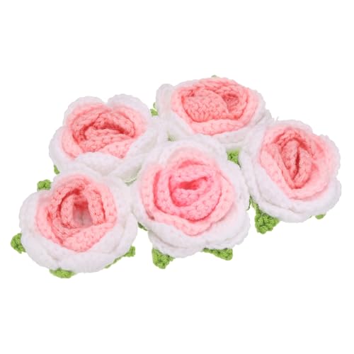 QUARKZMAN 5 Stück Blumen Aufnäher, Häkelblumenblüten Handgemachte Häkelblumen Applikationen Verzierungen für DIY Haar Kleid Hochzeit Party Handwerk, Verlaufendes Pink QUARKZMAN 5 Stück Blumen Aufnäher, Häkelblumenblüten Handgemachte Häkelblumen Applikationen Verzierungen für DIY Haar Kleid Hochzeit Party Handwerk, Verlaufendes Pink von QUARKZMAN