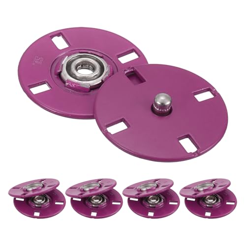 QUARKZMAN 5 Stück Druckknöpfe, Druckknöpfe zum Annähen Druckknopf Druckknöpfe ohne nähen Metall unsichtbarer verschluss schnalle Befestiger Knopf für Kleidung Leder Nähen (Rosarot, 25mm) von QUARKZMAN