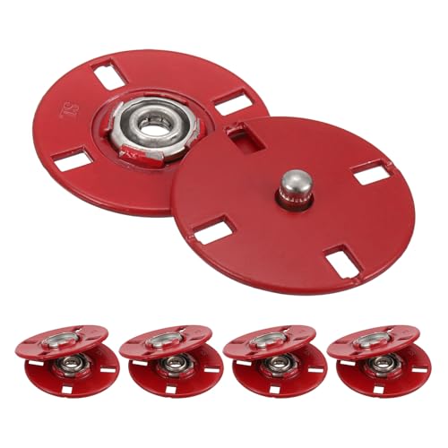 QUARKZMAN 5 Stück Druckknöpfe, Druckknöpfe zum Annähen Druckknopf Druckknöpfe ohne nähen Metall unsichtbarer verschluss schnalle Befestiger Knopf für Kleidung Leder Nähen (Rot, 25mm) von QUARKZMAN