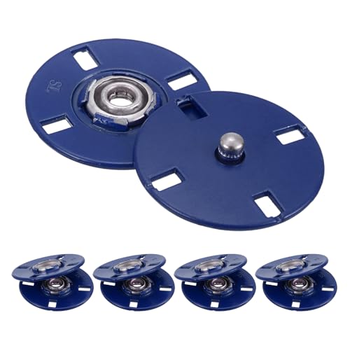 QUARKZMAN 5 Stück Druckknöpfe, Druckknöpfe zum Annähen Druckknopf Druckknöpfe ohne nähen Metall unsichtbarer verschluss schnalle Befestiger Knopf für Kleidung Leder Nähen (Saphirblau, 25mm) von QUARKZMAN