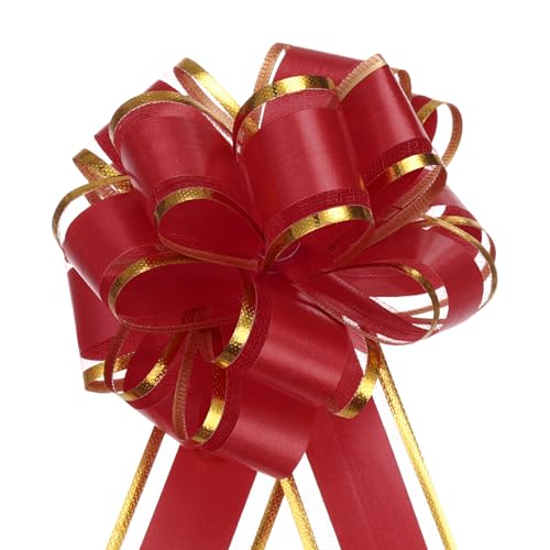 QUARKZMAN 5 Stück Geschenk Schleife 10cm Geschenkbänder Matte Ziehschleife Groß Dekoschleife für Geschenkverpackung Hochzeit Tüten Weihnachten Körbe Auto Deko, Weinrot QUARKZMAN 5 Stück Geschenk Schleife 10cm Geschenkbänder Matte Ziehschleife Groß Dekoschleife für Geschenkverpackung Hochzeit Tüten Weihnachten Körbe Auto Deko, Weinrot von QUARKZMAN