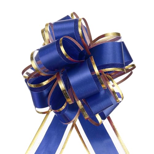 QUARKZMAN 5 Stück Geschenk Schleife 10cm Geschenkbänder Matte Ziehschleife Groß Dekoschleife für Geschenkverpackung Hochzeit Tüten Weihnachten Körbe Auto Deko, Dunkelblau QUARKZMAN 5 Stück Geschenk Schleife 10cm Geschenkbänder Matte Ziehschleife Groß Dekoschleife für Geschenkverpackung Hochzeit Tüten Weihnachten Körbe Auto Deko, Dunkelblau von QUARKZMAN