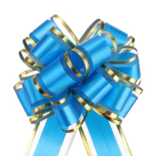 QUARKZMAN 5 Stück Geschenk Schleife 10cm Geschenkbänder Matte Ziehschleife Groß Dekoschleife für Geschenkverpackung Hochzeit Tüten Weihnachten Körbe Auto Deko, Hellblau QUARKZMAN 5 Stück Geschenk Schleife 10cm Geschenkbänder Matte Ziehschleife Groß Dekoschleife für Geschenkverpackung Hochzeit Tüten Weihnachten Körbe Auto Deko, Hellblau von QUARKZMAN