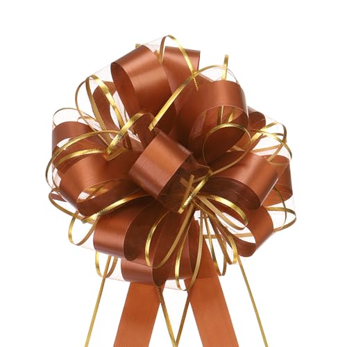 QUARKZMAN 5 Stück Geschenk Schleife 15cm Geschenkbänder Matte Ziehschleife Groß Dekoschleife für Geschenkverpackung Hochzeit Tüten Weihnachten Körbe Auto Deko, Kaffee QUARKZMAN 5 Stück Geschenk Schleife 15cm Geschenkbänder Matte Ziehschleife Groß Dekoschleife für Geschenkverpackung Hochzeit Tüten Weihnachten Körbe Auto Deko, Kaffee von QUARKZMAN