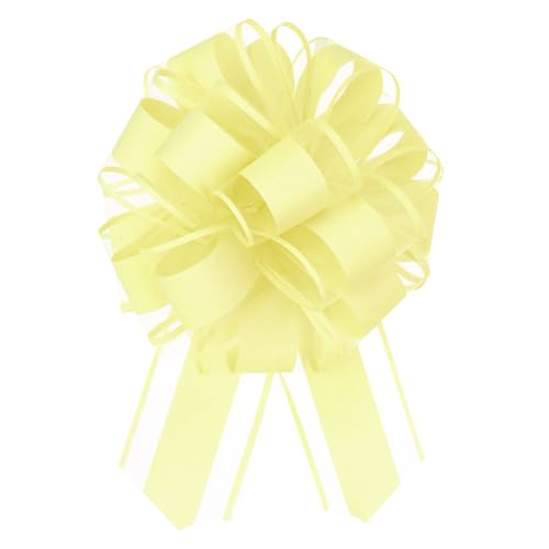 QUARKZMAN 5 Stück Geschenk Schleife mit Geschenkbänder Große Ziehschleife 15cm Matte Geschenkschleife Schleifenband Dekoration für Geschenkverpackung Hochzeit Auto Geburtstag, Gelb QUARKZMAN 5 Stück Geschenk Schleife mit Geschenkbänder Große Ziehschleife 15cm Matte Geschenkschleife Schleifenband Dekoration für Geschenkverpackung Hochzeit Auto Geburtstag, Gelb von QUARKZMAN