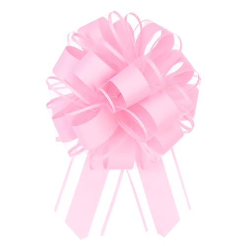QUARKZMAN 5 Stück Geschenk Schleife mit Geschenkbänder Große Ziehschleife 15cm Matte Geschenkschleife Schleifenband Dekoration für Geschenkverpackung Hochzeit Auto Geburtstag, Rosa QUARKZMAN 5 Stück Geschenk Schleife mit Geschenkbänder Große Ziehschleife 15cm Matte Geschenkschleife Schleifenband Dekoration für Geschenkverpackung Hochzeit Auto Geburtstag, Rosa von QUARKZMAN