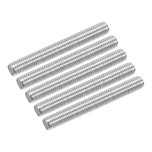 QUARKZMAN 5 Stück Gewindestange M6 x 50mm Vollgewinde Stange 304 Edelstahl Rechtsgewinde Stangen für Ankerbolzen, Klemmen, Haken und U-Bolzen, 1 Gewindesteigung von QUARKZMAN
