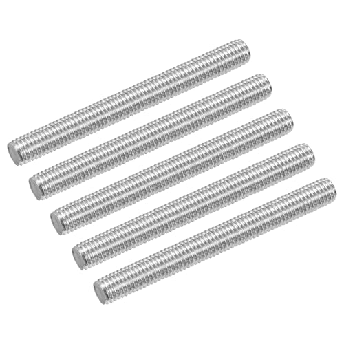 QUARKZMAN 5 Stück Gewindestange M6 x 60mm Vollgewinde Stange 304 Edelstahl Rechtsgewinde Stäbe für Ankerbolzen, Klemmen, Haken und U-Bolzen, 1 Gewindesteigung von QUARKZMAN