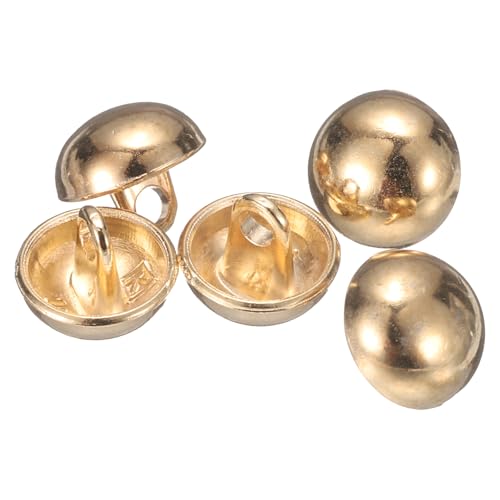 QUARKZMAN 5 Stück Halbkugelförmige Metall-Nähknöpfe, 10mm / 3/8" Halbrunde Pilzkappen-Metallknöpfe mit Schaft für Blazer, Anzug, Jacke, Kleidungsstückdekoration, Gold QUARKZMAN 5 Stück Halbkugelförmige Metall-Nähknöpfe, 10mm / 3/8" Halbrunde Pilzkappen-Metallknöpfe mit Schaft für Blazer, Anzug, Jacke, Kleidungsstückdekoration, Gold von QUARKZMAN