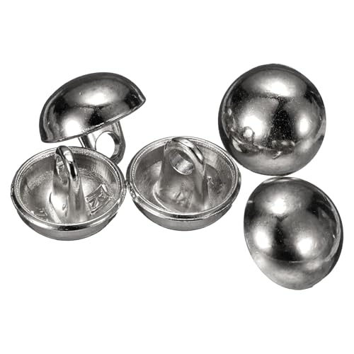 QUARKZMAN 5 Stück Halbkugelförmige Metall-Nähknöpfe, 10mm / 3/8" Halbrunde Pilzkappen-Metallknöpfe mit Schaft für Blazer, Anzug, Jacke, Kleidungsstückdekoration, Gunmetal von QUARKZMAN