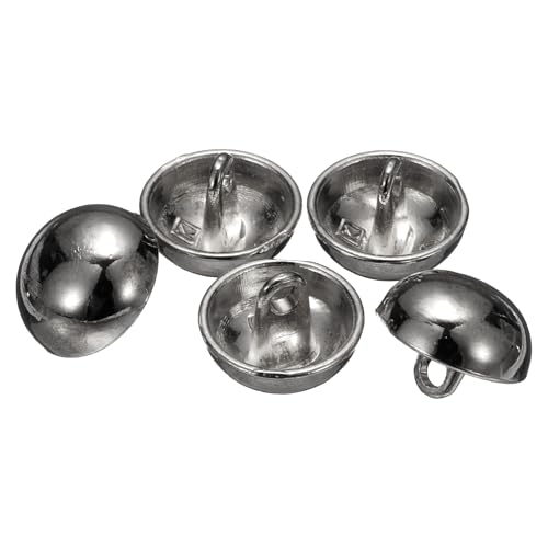 QUARKZMAN 5 Stück Halbkugelförmige Metall-Nähknöpfe, 11,5 mm / 7/16" Halbrunde Pilzkappen-Metallknöpfe mit Schaft für Blazer, Anzug, Jacke, Kleidungsstückdekoration, Gunmetal von QUARKZMAN