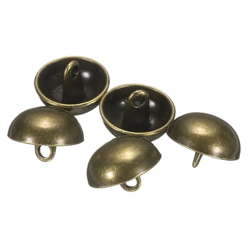 QUARKZMAN 5 Stück Halbkugelförmige Metall-Nähknöpfe, 15mm / 9/16" Halbrunde Pilzkappen-Metallknöpfe mit Schaft für Blazer, Anzug, Jacke, Kleidungsstückdekoration, Bronze von QUARKZMAN
