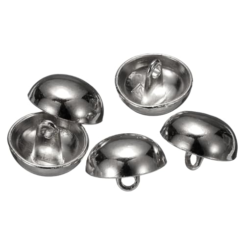 QUARKZMAN 5 Stück Halbkugelförmige Metall-Nähknöpfe, 15mm / 9/16" Halbrunde Pilzkappen-Metallknöpfe mit Schaft für Blazer, Anzug, Jacke, Kleidungsstückdekoration, Gunmetal von QUARKZMAN