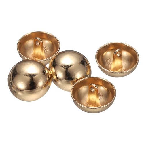 QUARKZMAN 5 Stück Halbkugelförmige Metall-Nähknöpfe, 20mm / 3/4" Halbrunde Pilzkappen-Metallknöpfe mit Schaft für Blazer, Anzug, Jacke, Kleidungsstückdekoration, Gold von QUARKZMAN