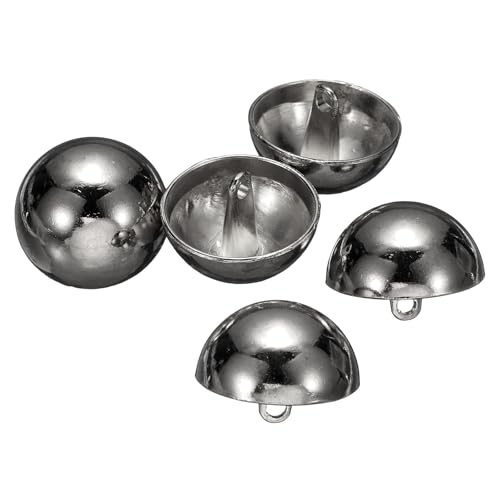 QUARKZMAN 5 Stück Halbkugelförmige Metall-Nähknöpfe, 23mm / 7/8" Halbrunde Pilzkappen-Metallknöpfe mit Schaft für Blazer, Anzug, Jacke, Kleidungsstückdekoration, Gunmetal von QUARKZMAN