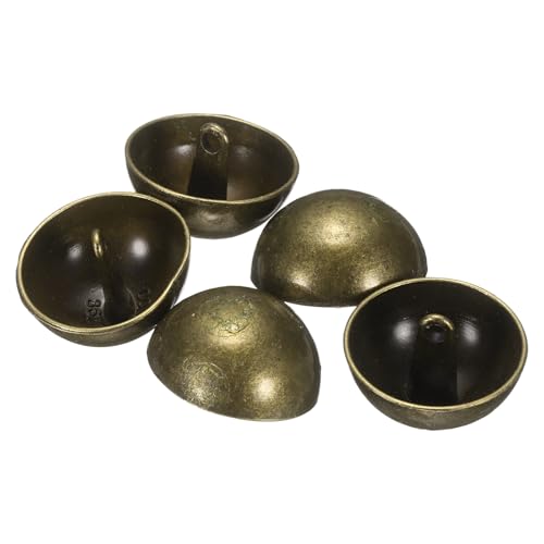 QUARKZMAN 5 Stück Halbkugelförmige Metall-Nähknöpfe, 23mm / 7/8" Halbrunde Pilzperlenkappen-Metallknöpfe mit Schaft für Blazer, Anzug, Jacke, Kleidungsstückdekoration, Bronze von QUARKZMAN