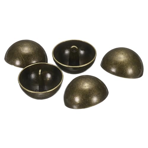 QUARKZMAN 5 Stück Halbkugelförmige Metall-Nähknöpfe, 25mm / 1" Halbrunde Pilzperlenkappen-Metallknöpfe mit Schaft für Blazer, Anzug, Jacke, Kleidungsstückdekoration, Bronze von QUARKZMAN