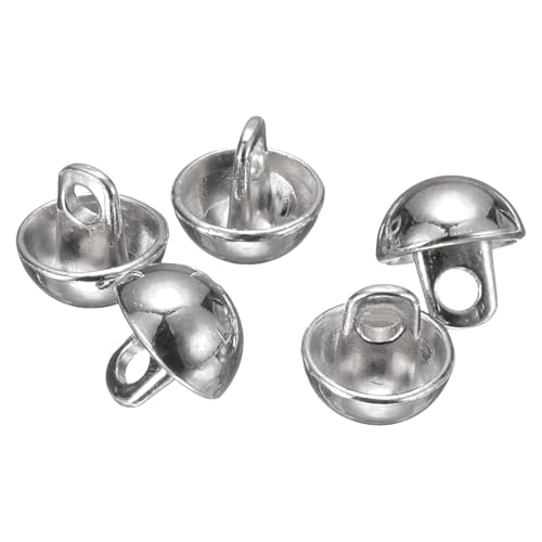 QUARKZMAN 5 Stück Halbkugelförmige Metall-Nähknöpfe, 9mm / 11/32" Halbrunde Pilzkappen-Metallknöpfe mit Schaft für Blazer, Anzug, Mantel, Jacke, Kleidungsstückdekoration, Silber QUARKZMAN 5 Stück Halbkugelförmige Metall-Nähknöpfe, 9mm / 11/32" Halbrunde Pilzkappen-Metallknöpfe mit Schaft für Blazer, Anzug, Mantel, Jacke, Kleidungsstückdekoration, Silber von QUARKZMAN