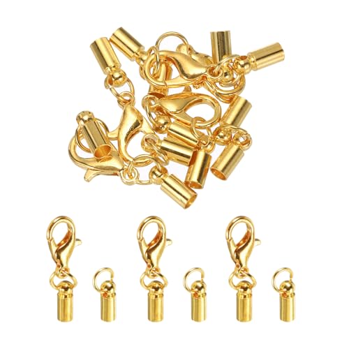 QUARKZMAN 5 Stück Kettenverschluss 2.5 mm Verschlüsse für Armbänder ID Hummerklaue Verschluss Endkappen für Lederband, Quasten, Schmuckherstellung 5 mm Länge Gold QUARKZMAN 5 Stück Kettenverschluss 2.5 mm Verschlüsse für Armbänder ID Hummerklaue Verschluss Endkappen für Lederband, Quasten, Schmuckherstellung 5 mm Länge Gold von QUARKZMAN