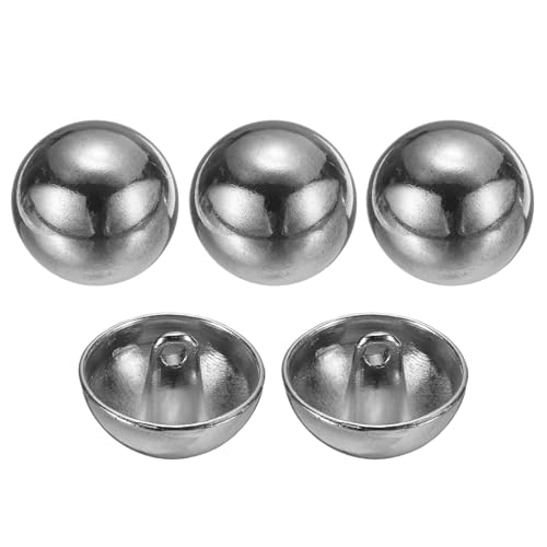QUARKZMAN 5 Stück Knöpfe Silber Perlenknöpfe 18mm Gewölbte Metallknöpfe mit Mettall Schaft, Runde Halbkugel Ösenknöpfe Vintage Buttons für Strick Dirndl Nähen Basteln Mantel Dekorationen QUARKZMAN 5 Stück Knöpfe Silber Perlenknöpfe 18mm Gewölbte Metallknöpfe mit Mettall Schaft, Runde Halbkugel Ösenknöpfe Vintage Buttons für Strick Dirndl Nähen Basteln Mantel Dekorationen von QUARKZMAN