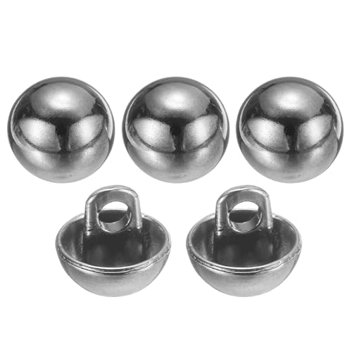 QUARKZMAN 5 Stück Knöpfe Silber Perlenknöpfe 9mm Gewölbte Metallknöpfe mit Mettall Schaft, Runde Halbkugel Ösenknöpfe Vintage Buttons für Strick Dirndl Nähen Basteln Mantel Dekorationen QUARKZMAN 5 Stück Knöpfe Silber Perlenknöpfe 9mm Gewölbte Metallknöpfe mit Mettall Schaft, Runde Halbkugel Ösenknöpfe Vintage Buttons für Strick Dirndl Nähen Basteln Mantel Dekorationen von QUARKZMAN