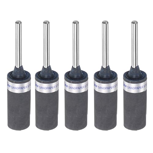 QUARKZMAN 5 Stück Schleifpapierrollen, Körnung 1000, 3 mm Schaft, Schleiftrommeln, Hülsen, Zylinderschleifkopf für Holzbearbeitung, Glas, Metall, Polieren QUARKZMAN 5 Stück Schleifpapierrollen, Körnung 1000, 3 mm Schaft, Schleiftrommeln, Hülsen, Zylinderschleifkopf für Holzbearbeitung, Glas, Metall, Polieren von QUARKZMAN