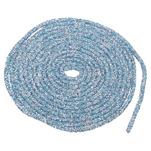 QUARKZMAN 5 Yard 7mm 0.28 Inch Glitter Sequins Rope Sequins Rhinestone Tube Cord für DIY Hochzeitskleider Kostüm Kleidung Schuhe Schmuck Accessoire Hellblau QUARKZMAN 5 Yard 7mm 0.28 Inch Glitter Sequins Rope Sequins Rhinestone Tube Cord für DIY Hochzeitskleider Kostüm Kleidung Schuhe Schmuck Accessoire Hellblau von QUARKZMAN