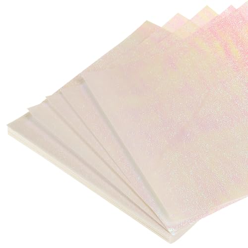QUARKZMAN 50 Blatt Glitzer Origami Papier 6x6 Zoll Glänzend Funkelndes Quadratisches Falt Papier 15x15cm Irisierendes Papier für DIY Kunst, Handwerk Dekor, Hellrosa von QUARKZMAN