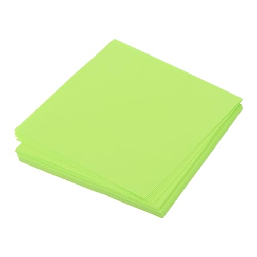 QUARKZMAN 50 Blatt Origami Papier, 7 x 7cm Doppelseitiges Quadratisches Faltpapier, 70 g/m², Origami-Papierquadrate für Kunsthandwerk Projekt Geschenk Dekoration, Fluoreszierendes Grün von QUARKZMAN