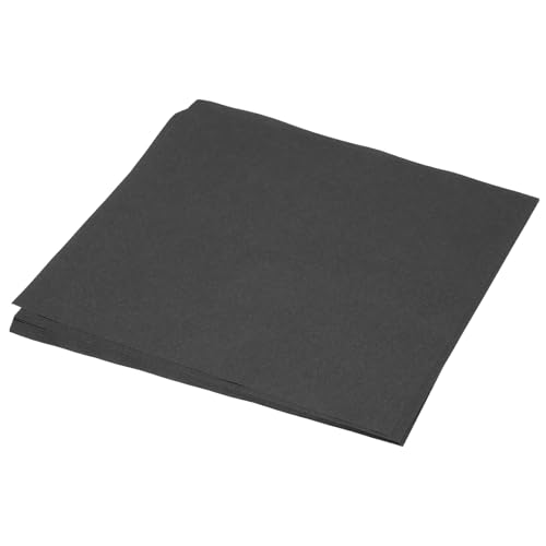 QUARKZMAN 50 Blatt Origami-Papier beidseitig schwarz 25 x 25 cm 70 g/m² quadratisches Faltblatt für Kunsthandwerk, Anfänger, Geschenkdekoration von QUARKZMAN